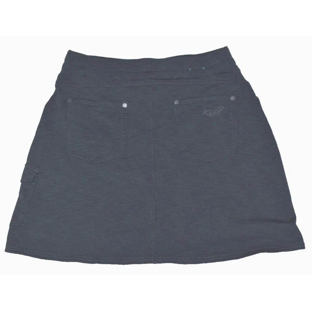 KUHL Mova Women's Mini Skort Skirt Size S Gray Drawstring Stretch Outdoors